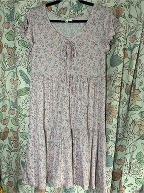 Jessica Simpson Pink Floral Tie-Front Women’s Sundress